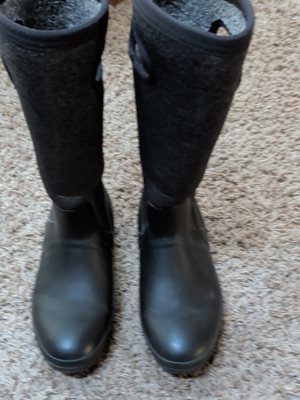 Bogs Black Tall Winter Rain Boots